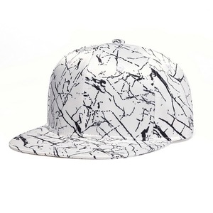 Casquette Snapback Unisexe 6 Panneaux Imprimé Géométrique en Satin Style Urbain Ajustée 58-60CM - Product Image 1