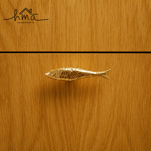 Luxury <b>Gold</b> Fish Cabinet Knob – Handcrafted Brass Decorative <b>Drawer</b> & Wardrobe <b>Pull</b> Handle - Product Image 1