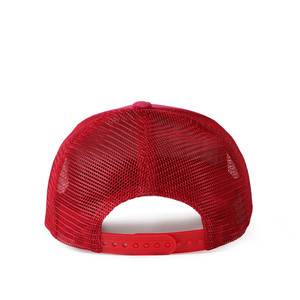 Gorra de béisbol de malla de 6 paneles roja para hombre, estilo camionero, de terciopelo, para verano - Product Image 1