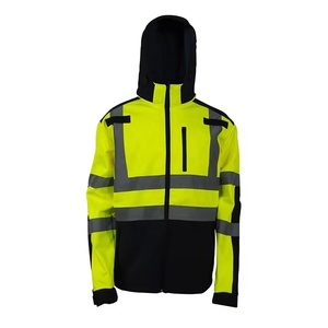 Vêtements de travail OEM pour hommes Veste flash LED haute visibilité imperméable et coupe-vent avec lumière réfléchissante Veste zippée haute visibilité - Product Image 1