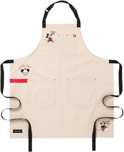 Delantal para Adultos de Fabricante, Diseño de Mickey Mouse Beige, Bolsillos Delanteros, Tirantes Ajustables, Unisex, En Stock - Product Image 6