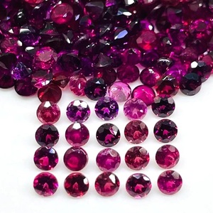 Granate Rodolita Natural de 2.7mm, Corte Redondo, Piedras Preciosas Sueltas Sin Tratar, Lote al por Mayor para Fabricación de Joyas, Piedra Semipreciosa - Product Image 1