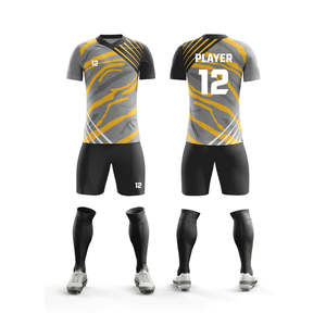 Wholesale Custom Team Men's Soccer Uniform Football Jersey+Shorts Set OEM Digital Print Breathable High Quality 100% Polyester - Product Image 6