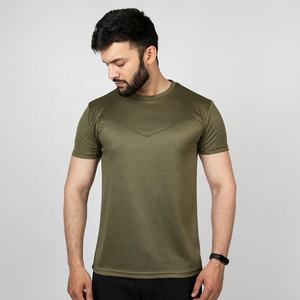 เสื้อยืดกีฬา180 GSM สำหรับผู้ชายเสื้อยืดทรงหลวมผ้ายืดสูงลายพื้นพร้อมโลโก้ออกแบบได้ตามต้องการ - Product Image 1