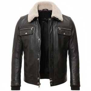 Vestes en cuir pour hommes de haute qualité OEM, prix de gros, nouvelle arrivée 2026, veste en cuir véritable pour hommes - Product Image 1