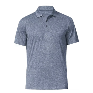 Polo à manches courtes pour homme, couleur unie, tissage Oxford, respirant, style décontracté, coupe classique, bleu, polos pour homme - Product Image 2