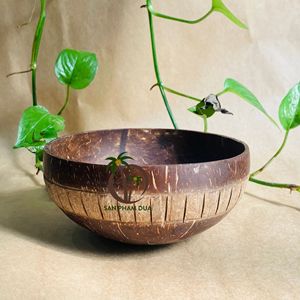 Cuenco de cáscara de coco hecho a mano, artesanía, cuenco de madera de coco, cuenco de ensalada, fruta, tazón de coco - Product Image 4