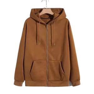 Sudadera con Capucha Completa para Hombre, Color Sólido, Forro Polar Térmico, Estilo Urbano, Fabricante Mayorista de Estilo Personalizado - Product Image 1