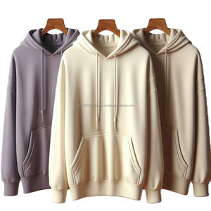 เสื้อสเวตเตอร์แบบสวมหัวมีฮู้ดผ้าขนแกะ100% โอเวอร์ไซส์สำหรับผู้ชายเสื้อสเวตเตอร์แบบสวมหัวแขนยาวมีกระเป๋าให้ความอบอุ่นสำหรับมือ - Product Image 3