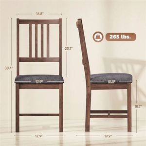 Set di 2 Sedie da Pranzo Grigie per Cucina e Soggiorno - Product Image 6