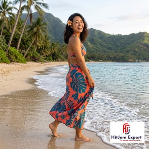 Pareo Estampado Tropical, Pareo de Playa Ligero para Vacaciones, Producción de Tela Personalizada al por Mayor - Product Image 4