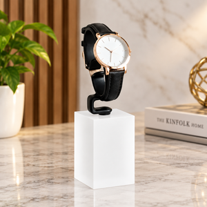 Modern Customized Acrylic Watch <b>Display</b> <b>Stand</b> with for White Base Storage Rack for Retail Shops Easy Assembly - Product Image 4