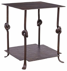 Table basse en métal artisanale moderne, design minimaliste, meubles de salon, plateau rond, structure solide, non pliable, fabriqué en Inde - Product Image 2