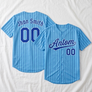 Maillot de baseball unisexe pour adultes, personnalisable, tailles S-3XL, en polyester, imprimé numériquement, respirant, avec numéros d'équipe, grandes tailles - Product Image 1