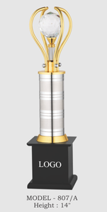 Trofeo de Metal Modelo 807 B C, Premio Deportivo, Base de Vidrio Grabada con UV, Acabado Pulido de Cobre Ecológico y Duradero, 11, 12.5, 14 Pulgadas - Product Image 5