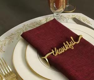 Anneau de serviette en métal haut de gamme pour la décoration de table de luxe, la mise en scène de banquets de mariage et les événements festifs - Product Image 4