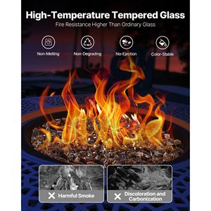Vetro per Caminetto Resistente alle Alte Temperature 20 LBS/9,0 KG, 1/2 Pollice/12,7 mm, Riflettente e Senza Fumo, Accessori per Caminetti - Product Image 3