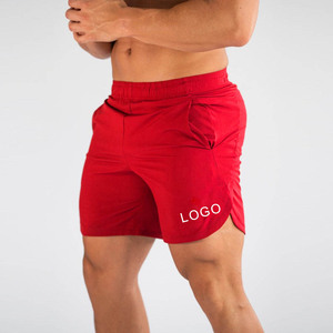 Customized Logo Outdoor <b>Men</b> Gym <b>Shorts</b> Polyester Quick Dry Gym Sweat <b>Shorts</b> Pants <b>Men</b> Sport Gym Clothing <b>Men</b> Celana Pendek <b>Red</b> - Product Image 6