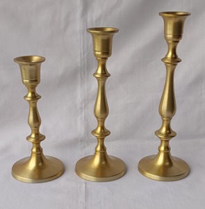 <b>Antique</b> Solid <b>Brass</b> Candle Holder Handcrafted Polished Gold Metal <b>Candlestick</b> Holders For Home Wedding Table Decor - Product Image 6