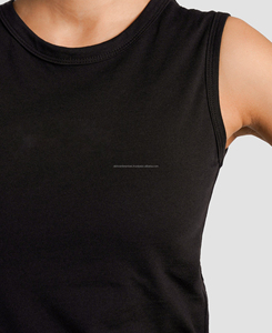 Débardeurs Courts 100 % Coton pour Femmes 2026 – Tissu Tricoté Respirant Écologique avec Logo Frontal – Vêtements de Sport et de Gym – Faible MOQ – Vente en Gros - Product Image 5