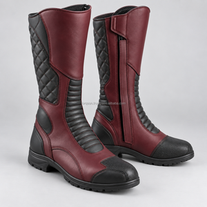 Botas Largas para Motocicleta, Impermeables, de Cuero, Calzado Protector para Motociclismo, Equipo de Turismo para Motocicleta - Product Image 5
