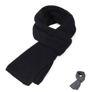 Écharpe tricotée réversible unisexe - Double style pour la chaleur hivernale - Accessoire en tricot côtelé doux avec logo personnalisé - Product Image 3