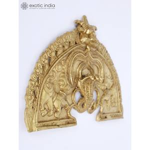 Colgante de pared elegante de latón Kirtimukha Prabhavali de 12 pulgadas para el hogar, oficinas y artículos decorativos para templos hechos en la India - Product Image 2