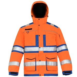 Custom Men High Visibility Safety <b>Jacket</b> Working Safety <b>Jacket</b> Vis Work Wear Custom Winter Heavy <b>Worker</b> Reflective Safety - Product Image 5