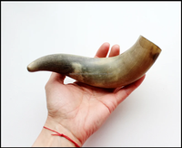 Cornes de buffle/vache européennes brutes, polies et sculptées, en ivoire, thème marin, écologiques, taille personnalisée, pour décoration de la maison, vin et boissons