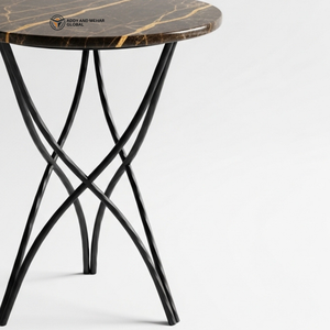 Wholesale Custom Marble Top <b>Stool</b> Minimalist Iron Frame Accent Table Durable <b>Small</b> Coffee Table for Luxury Interiors - Product Image 4