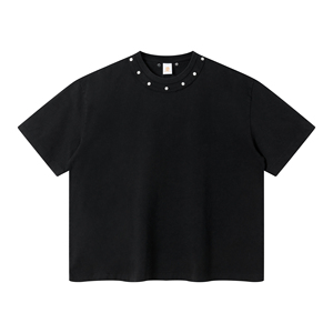 เสื้อยืดผู้ชายทรงบ็อกซี่ สไตล์ลำลอง คุณภาพสูง ผ้าเรียบ คุณภาพดี สตรีทแวร์ พิมพ์ลายพัฟฟ์ วินเทจ คอกลม แขนสั้น สำหรับฤดูร้อน - Product Image 5