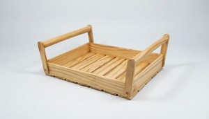 Pine Wood Rustic Non-Folding Carry <b>Basket</b> with Handmade Durable Design Portable for Kitchen <b>Storage</b> Event Decoration Made India - Product Image 4