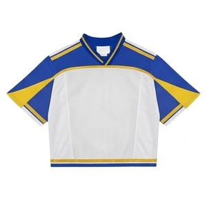 เสื้อเจอร์ซีย์อเมริกันฟุตบอลแบบทีมแฟนคลับสั่งทำพิเศษ ผ้าตาข่ายโพลีเอสเตอร์ 100% ทันสมัย สวมใส่สบาย ป้องกันแบคทีเรีย สำหรับทีม แฟนคลับ และใส่ลำลอง - Product Image 1