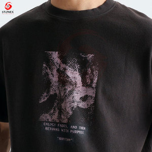 Camiseta de Cuello Redondo Extra Grande para Hombre, Diseño Personalizado, Algodón Premium, con Serigrafía, Bordado y Etiquetas Tejidas - Product Image 3