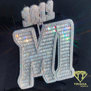สร้อยคอจี้ฮิปฮอปแบบ Iced Out ประดับเพชรเทียม ดีไซน์ Humble Hustle  เครื่องประดับแฟชั่นสุดหรู - Product Image 2