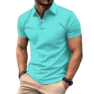 Best-Selling Men's Solid Color Polo <b>Shirt</b> for Summer Comfortable Slim Business <b>Office</b> Golf Clothing with Light Print Pattern - Product Image 5