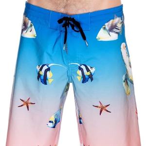 Pantalones cortos de baño informales para hombre, tejido de poliéster, estampado de diamantes de imitación, botón bordado, encaje, lentejuelas, cremallera lavada - Product Image 4