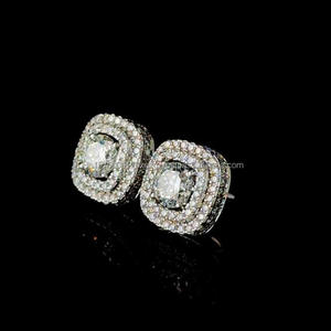 Pendientes de Diamantes Cultivados en Laboratorio con Corte Corazón Clásico, Plata de Ley 925, Joyería de Lujo para Mujer - Product Image 4