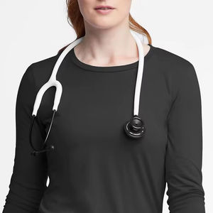 T-shirts à manches longues personnalisés en coton pour femmes, sous-vêtements infirmiers extensibles de couleur unie, doux et confortables - Product Image 3