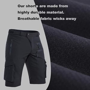 Shorts cargo imperméables pour homme, bleu marine, pour le sport de plein air, le cyclisme, le VTT, shorts de haute qualité - Product Image 6
