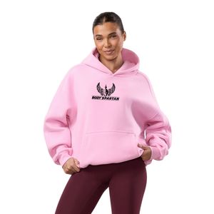 Sweat à capuche oversize rose clair pour femme, pull en polaire à manches longues, style décontracté streetwear, coupe ample, mode quotidienne - Product Image 1