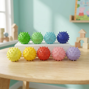 BEBE HAPPY Corlorfull Evil Ball, jouet à mâcher pour chien, balle de jeu en caoutchouc pour animaux de compagnie, pour chiens d'intérieur, haute qualité - Product Image 1
