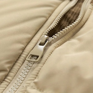 Chaqueta acolchada de pana con bloques de color para hombre, con capucha y cremallera, abrigo de invierno con relleno de plumón - Product Image 5