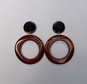 Pendientes de Aro de Resina Epoxi Clásicos de Moda para Mujer, Joyería de Moda Única para Aniversario, Producto Más Vendido - Product Image 4