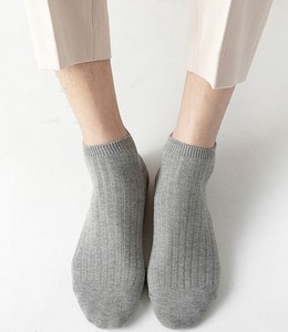 Solid Color Ankle Socks Set Low Cut Ribbed Cotton Hosiery Soft Breathable Short Socks Pack for Sports and Daily Casual Wear - Product Image 2