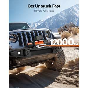 Cabrestante Eléctrico de 12V CC, Capacidad de Carga de 12000 Libras, Control Remoto Inalámbrico y Alámbrico, Resistente al Agua IP55, Cuerda Sintética para Vehículos Todoterreno, SUV y Barcos - Product Image 2