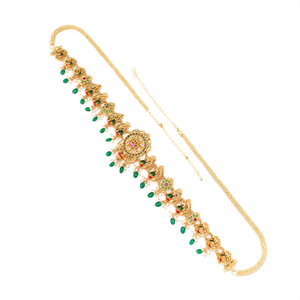 Chaîne de corps tendance Jewelemarket style temple traditionnel avec perles et pierres, idéale pour mariages et événements festifs 10575567PGR - Product Image 2