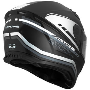 Casco de Motocicleta Integral de Seguridad ASTONE HELMETS ABS Modelo GTO7 LEGEND NEGRO MATE / GRIS Forro Interior de Poliéster - Product Image 2