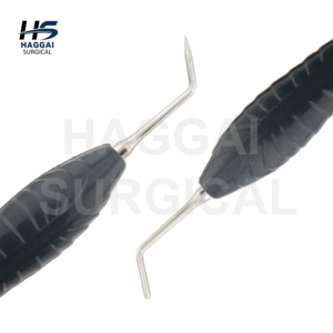 HAGGAI SURGICAL INTERNATIONAL Instrumento dental compuesto solo posterior de doble punta con mango de silicona gris oscuro antiadherente - Product Image 3