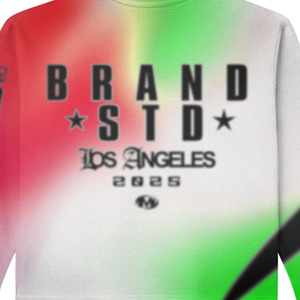 2025 Short Sleeve T-Shirt 100% Cotton Silk Screen Printed Formal Solid Gradient Color Street Style <b>Men's</b> Knitted <b>Turtleneck</b> - Product Image 5